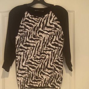 Karen Millen Sweater Blouse with 3/4 sheer sleeve